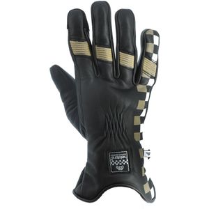 Helstons - Steve - Leren Handschoenen - Zwart/Beige