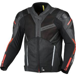 Macna Galvic geperforeerde motorfiets lederen/textiel jas