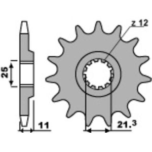 PBR Standaard stalen tandwiel 727 - 520