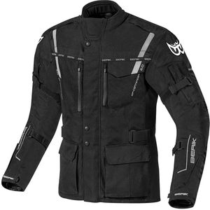 Berik - Torino - Motorfiets Textiel Jas - Waterproof - Zwart - Polyester