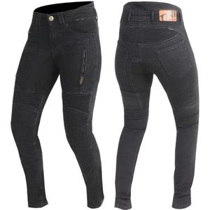 Trilobite Parado Black Monolayer Slim Dames Motorfiets Jeans