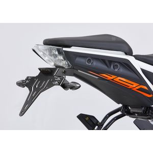 PROTECH kentekenhouderkit inclusief reflector en plaatlicht met gepoedercoat roestvrij staal zwart