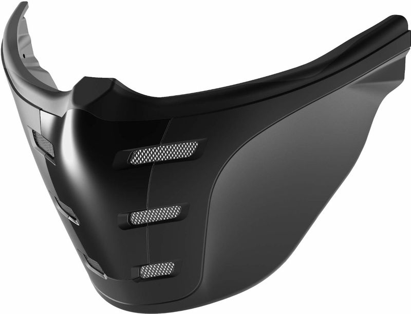 Shark - S-Drak 2/X-Drak 2 Only Mask - Helm Kinbeschermer - Zwart - Kunststof