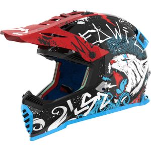 LS2 - Fast II Mini Starmaw MX437 - Helm - Zwart/Rood - Polycarbonaat