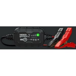 NOCO Slimme acculader montage met Genius2 6/12V 2A klemmen