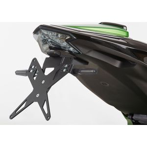 PROTECH kentekenhouderkit inclusief reflector en plaatlicht roestvrij staal/gepoedercoat aluminium zwart