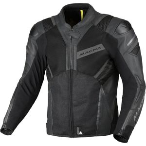 Macna Galvic geperforeerde motorfiets lederen/textiel jas