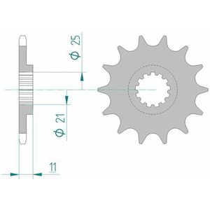 AFAM Standaard stalen tandwiel 64500 - 520