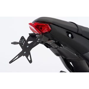 PROTECH kentekenplaathouder kit inclusief reflector en plaatlicht rvs/gepoedercoat aluminium zwart