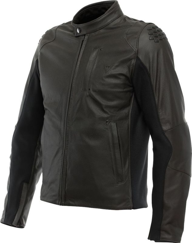 Dainese - Istrice - Motorjack - Zwart - Leer - Geperforeerd