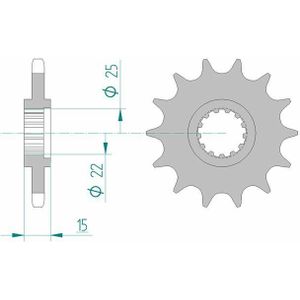 AFAM Standaard stalen tandwiel 24506 - 525