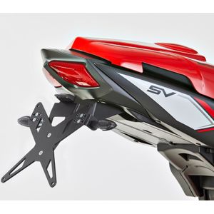 PROTECH kentekenhouderkit inclusief reflector en plaatlicht roestvrij staal/gepoedercoat aluminium zwart