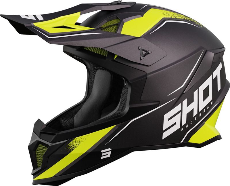 Shot - Lite Prism - Offroadhelm - Zwart - Tri Composiet Schaal