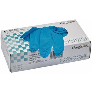 Draper Blauwe nitril workshop handschoenen (100 stuks)