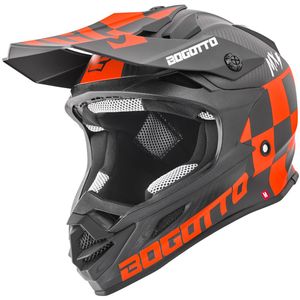 Bogotto V328 Xadrez Carbon Motorcross Helm