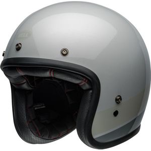 Bell - Custom 500 - Open Helm - Glanzend Zilver - Flake