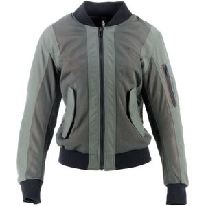 Helstons - Elisa Air - Motorjas - Khaki - Hoogwaardig Leer
