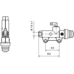 Brembo S.p.A. Natuurlijke hoofdremcilinder achter Ø11mm