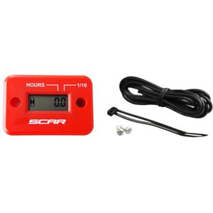 SCAR Bedrade urenteller met rood klittenband