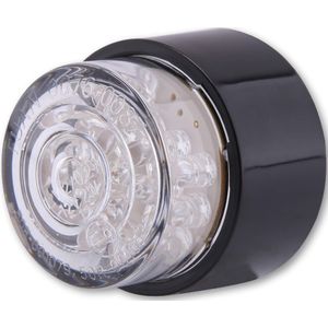 SHIN YO LED mini achterlicht BULLET, rond met zwarte behuizing
