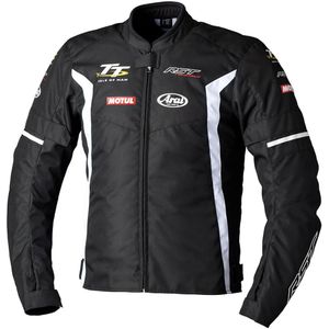 RST Iom Tt Team Evo Ce Mens Textile Jacket Black White 40 Jas