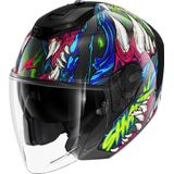 SHARK - RS Carbon Shaytan - Open Face Helm - Zwart/Groen/Violet - Carbon Fiber