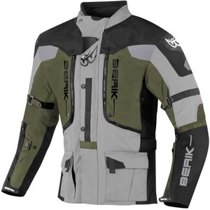 Berik - Dakota - Motorjas - Zwart Grijs Groen - Waterdichte 3in1