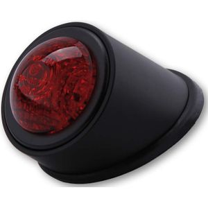 SHIN YO LED achterlicht OLD SCHOOL TYP1, zwart, rood glas, E-goedgekeurd