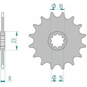 AFAM Standaard stalen tandwiel 94108 - 415