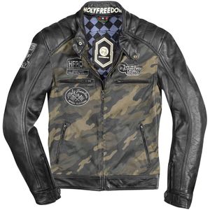 HolyFreedom Zero Camo motorfiets lederen/textiel jas