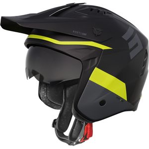 Shot - Jump Open Helm - Zwart - SRS Synthetische Versterkte Schaal - Bluetooth-gereed