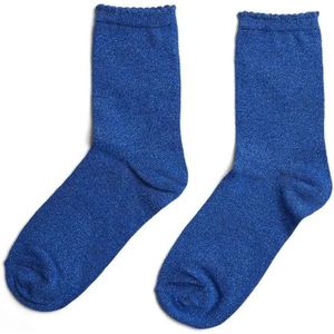 Pieces dames sokken 1-pack - Glitter -onezise  - Blauw