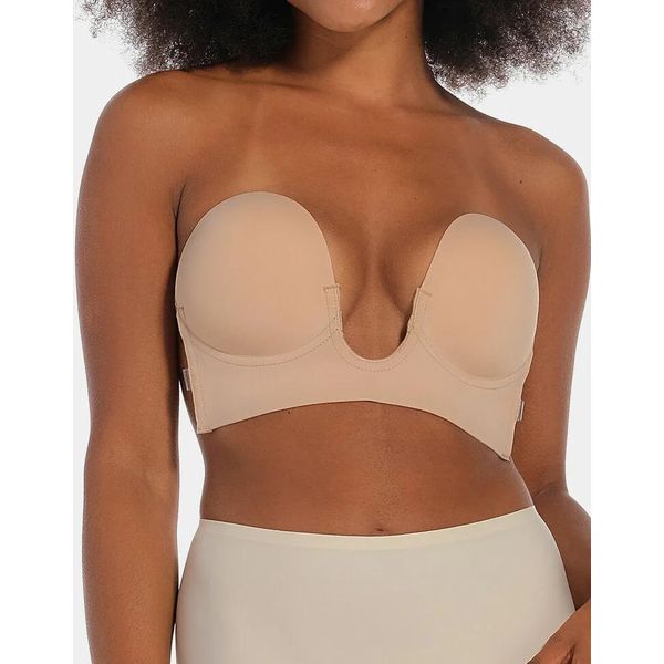 Boody - Padded Shaper Crop Bra - Nude - Roos met witte Stippen