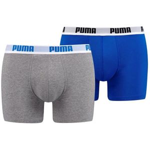Puma Heren Boxershort 2-pak- Blue / Grey  - Blauw