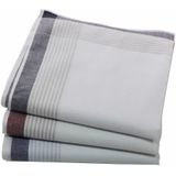 Tiseco 12 stuks - Heren zakdoeken Jack - 40 - Wit