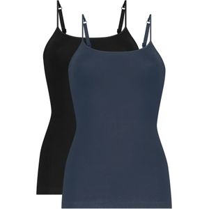 Ten Cate Spaghetti top / hemd dames 2-pack - 60254  - Blauw