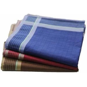 12 stuks Heren zakdoeken Donker - Stoffen katoenen zakdoeken - 40 - Blauw