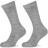 Geitenwollen 3-paar dikke wollen sokken - Kelvin  - Grijs