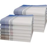 Swan 12 stuks heren zakdoeken - White Summer - 40