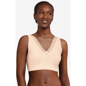 Bralette - Soft Stretch - Dames Naadloze Bh Top - Brede Bandjes - Huidkleur