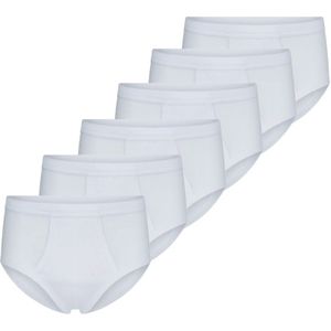 Beeren 6 stuks heren slips met gulp - Voordeelpack  - Wit