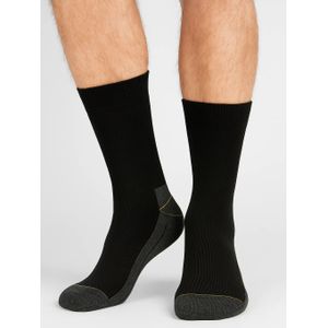 6-Pack Koele Naadloze Wandelsokken Stapp Yellow - Walker 4425.699 - Zwart - Unisex - Maat 43-46