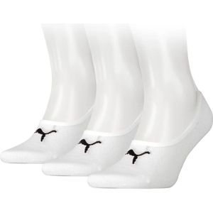 Puma 3 paar footies sokken - Invisible - Sneaker sokken  - Wit