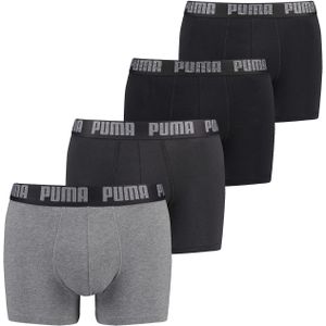 Puma 4-pack Heren Boxershort - Black / Grey  - Zwart