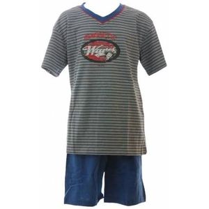 Shortama - Blauw - Katoen - Met Magnetische Waves Opdruk