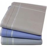 Tiseco - Ines Design - Zakdoeken - Grijs/Blauw/Beige - 12 Stuks - 35x35 cm