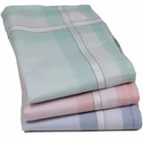 Tiseco 12 Stuks Dames zakdoeken - Big Stripe - 30 - Blauw