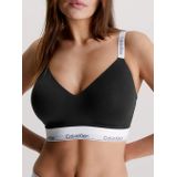 Calvin Klein Bralette dames - Full cup Light lined - Stevige katoenen bralette - Bh Top - Verstelbare bandjes  - Grijs
