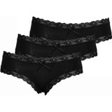 J&C - 3-pack - Kanten Ondergoed - Grijs - Microfiber