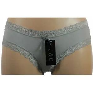 J&C - 3-pack - Kanten Ondergoed - Grijs - Microfiber